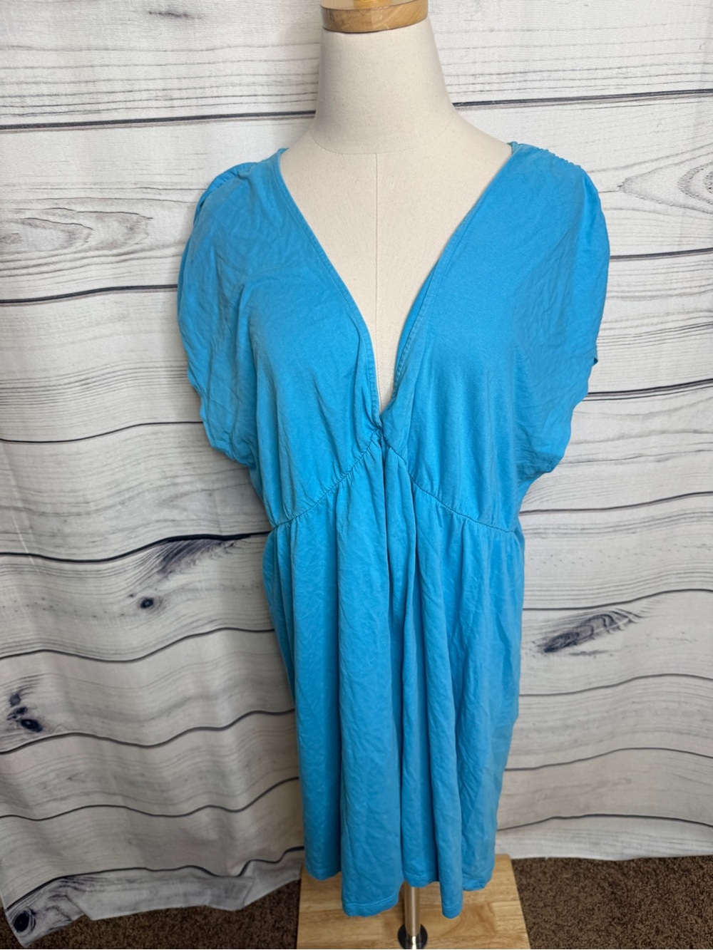 Old Navy Bright Turquoise V-Neck Swim Coverup